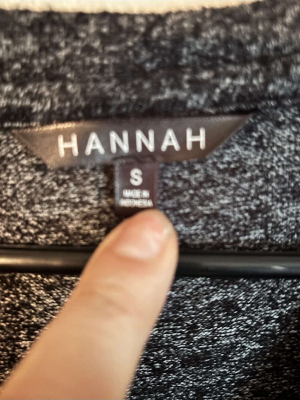 Hannah Black & White Marled Knit Top